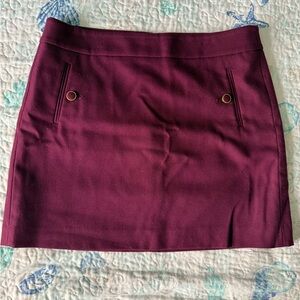 LOFT Rich Burgundy Mini Skirt